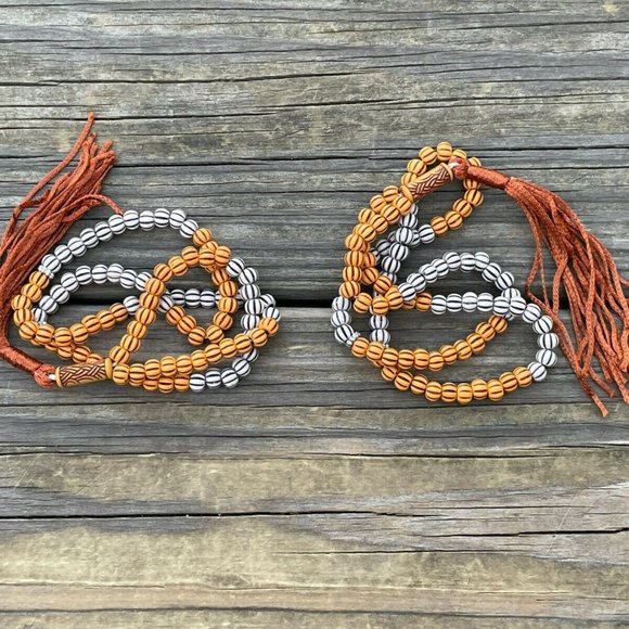 Tasbeeh Brown/White Tone Plastic Prayer Beads Religious Islamic Tasbeh Lot of 2 - Picture 7 of 8